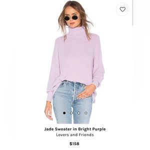 Lovers and Friends Jade Sweater in Bright Purple
